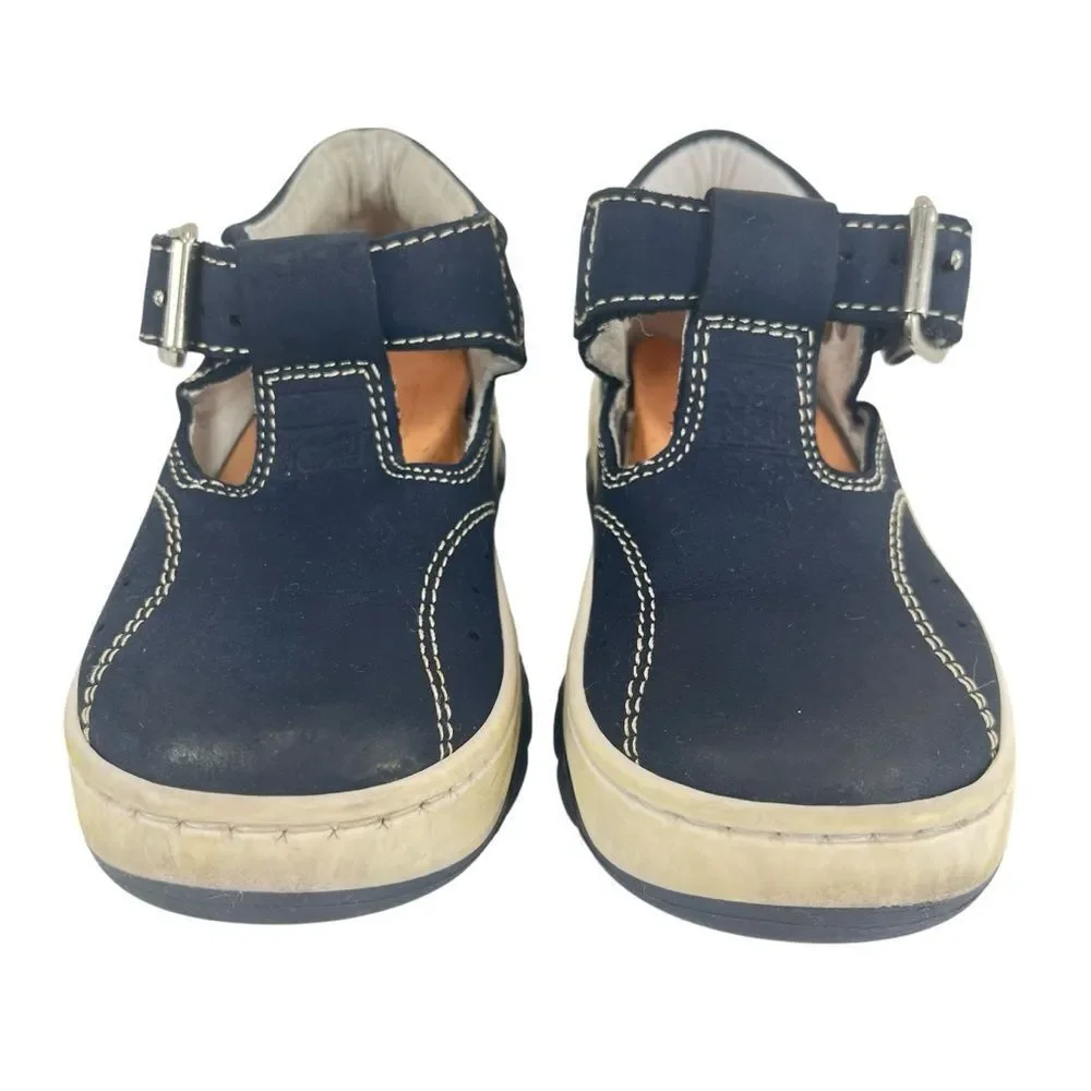 NA! Toddler EU‎ 22 | US 6 Made in Italy Blue Leather Sandal Snap Closure
